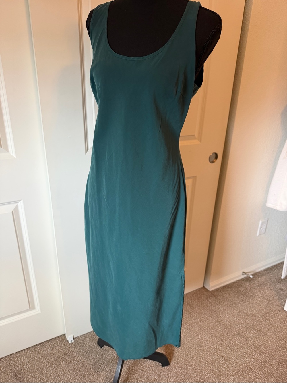 Sleeveless Teal Midi Dress - Elegant Everyday Dress